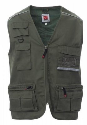 Protection hygiène et sécurité - Protection du corps - Gilet Pocket Vert militaire, taille XXL