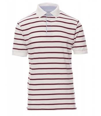 Protection hygiène et sécurité - Protection du corps - Polo Sheffield Blanc/Rouge-Bleu, taille S