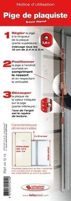 Outillages - Outillage à main - Outillage Plaquiste/Plâtrier - PIGE DE PLAQUISTE